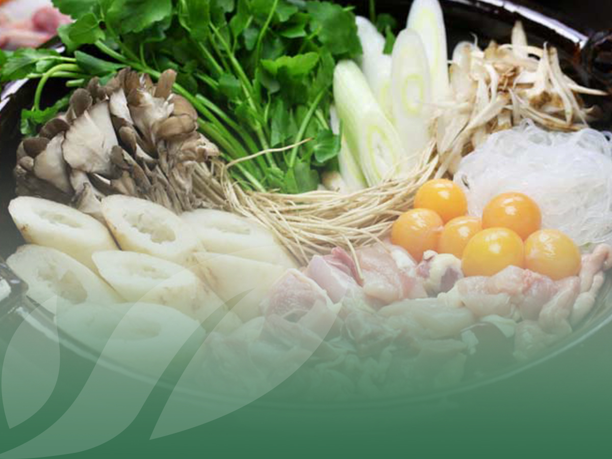 Nabemono con mizuna e carote